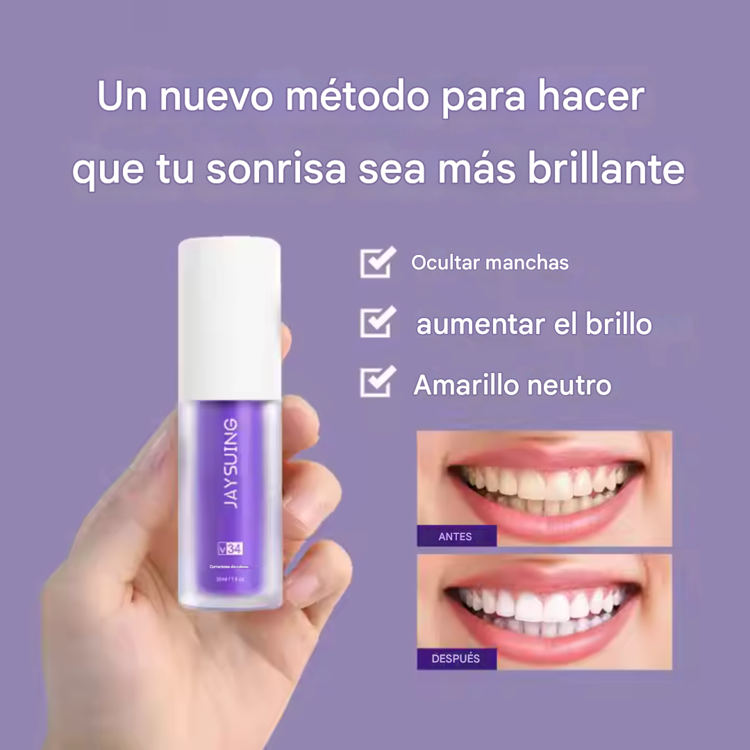 Blanqueador Dental Lila V34 para una sonrisa blanca y radiante