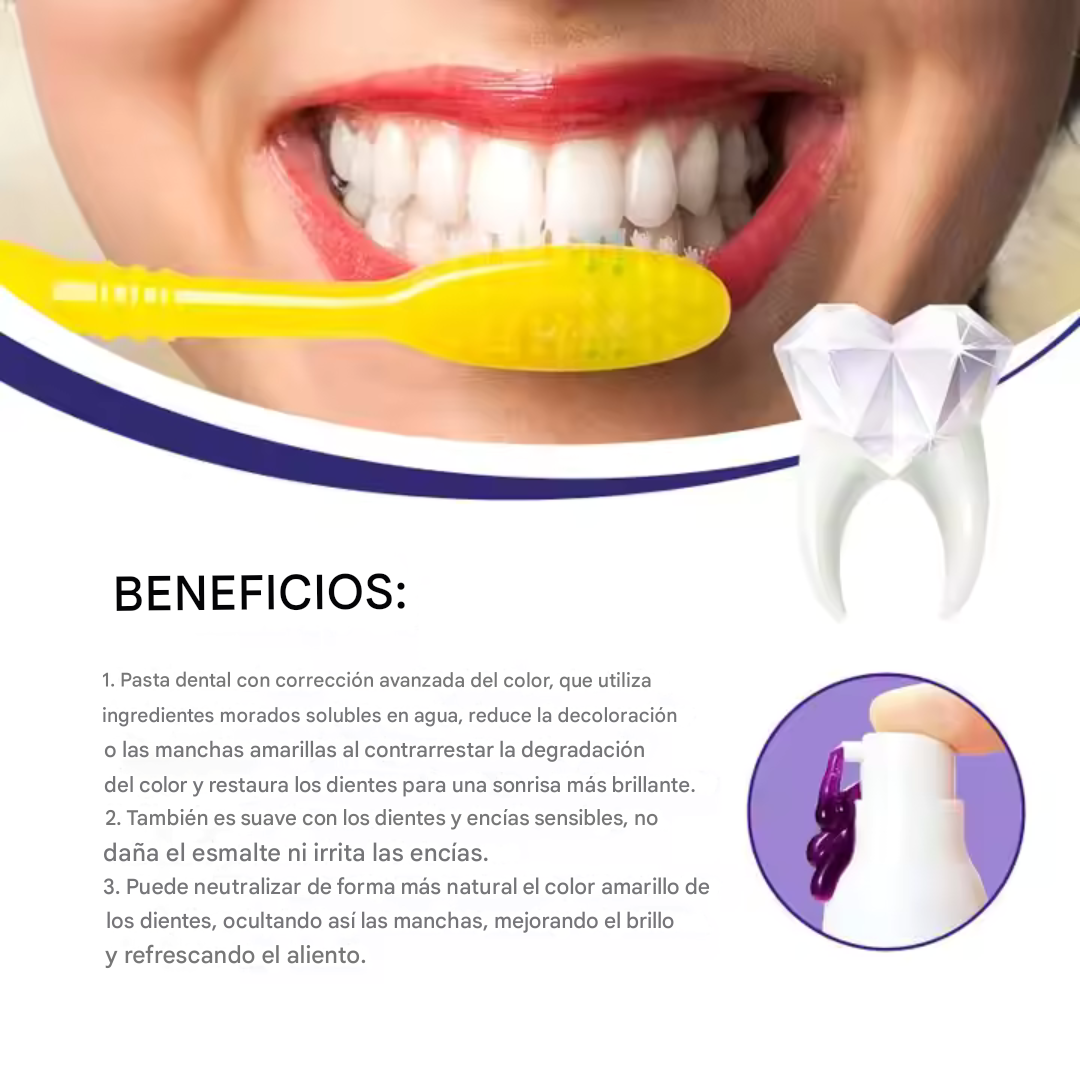 Blanqueador Dental Lila V34 para una sonrisa blanca y radiante