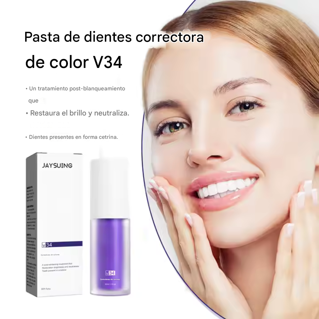 Blanqueador Dental Lila V34 para una sonrisa blanca y radiante
