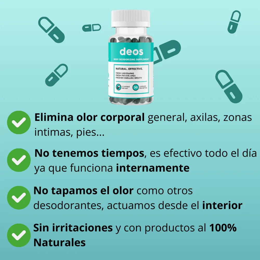 🌿 DEOS - Desodorizante Corporal en Cápsulas