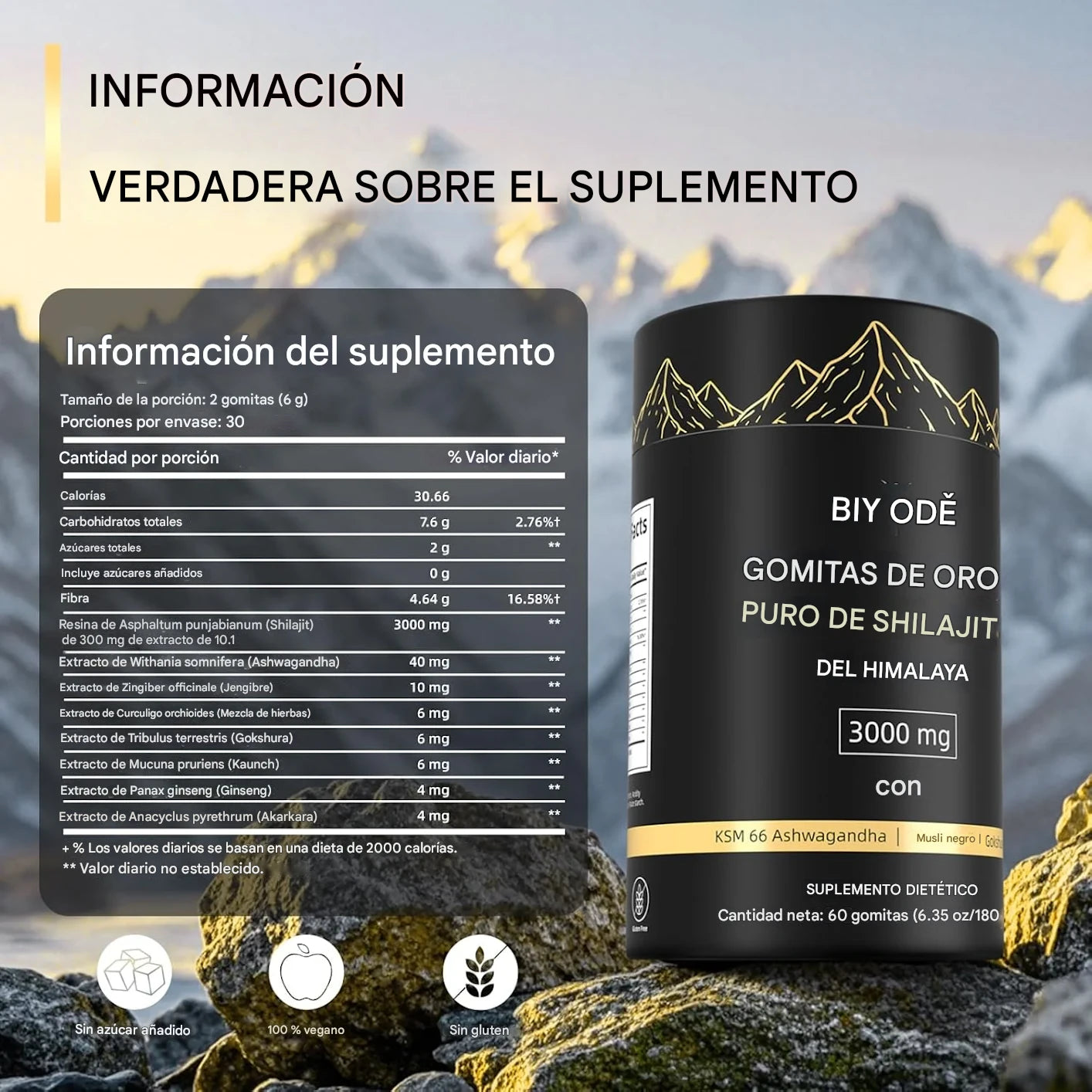 🍯 Gold Shilajit Gummies – Energía y Vitalidad Natural en Forma Deliciosa