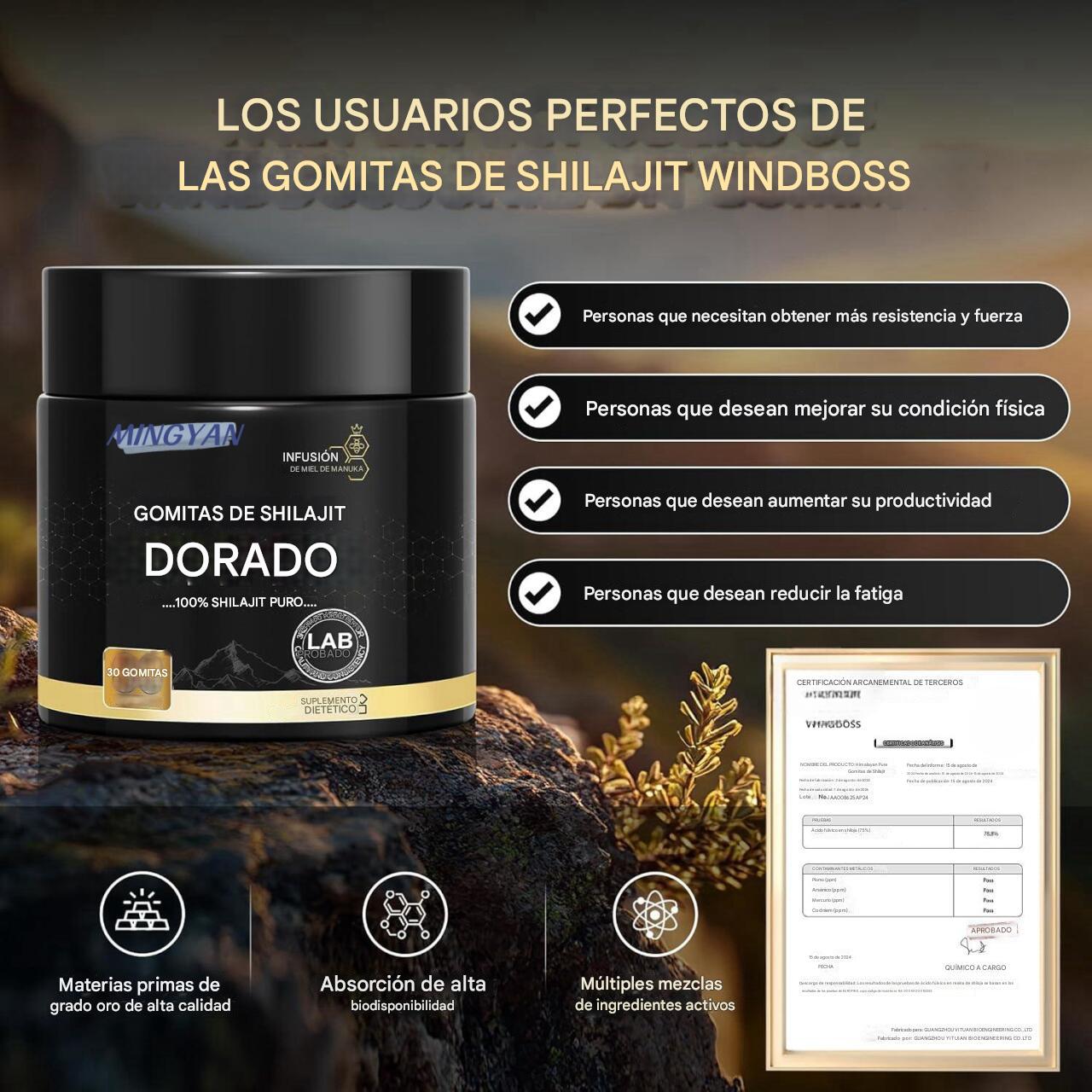 🍯 Gold Shilajit Gummies – Energía y Vitalidad Natural en Forma Deliciosa