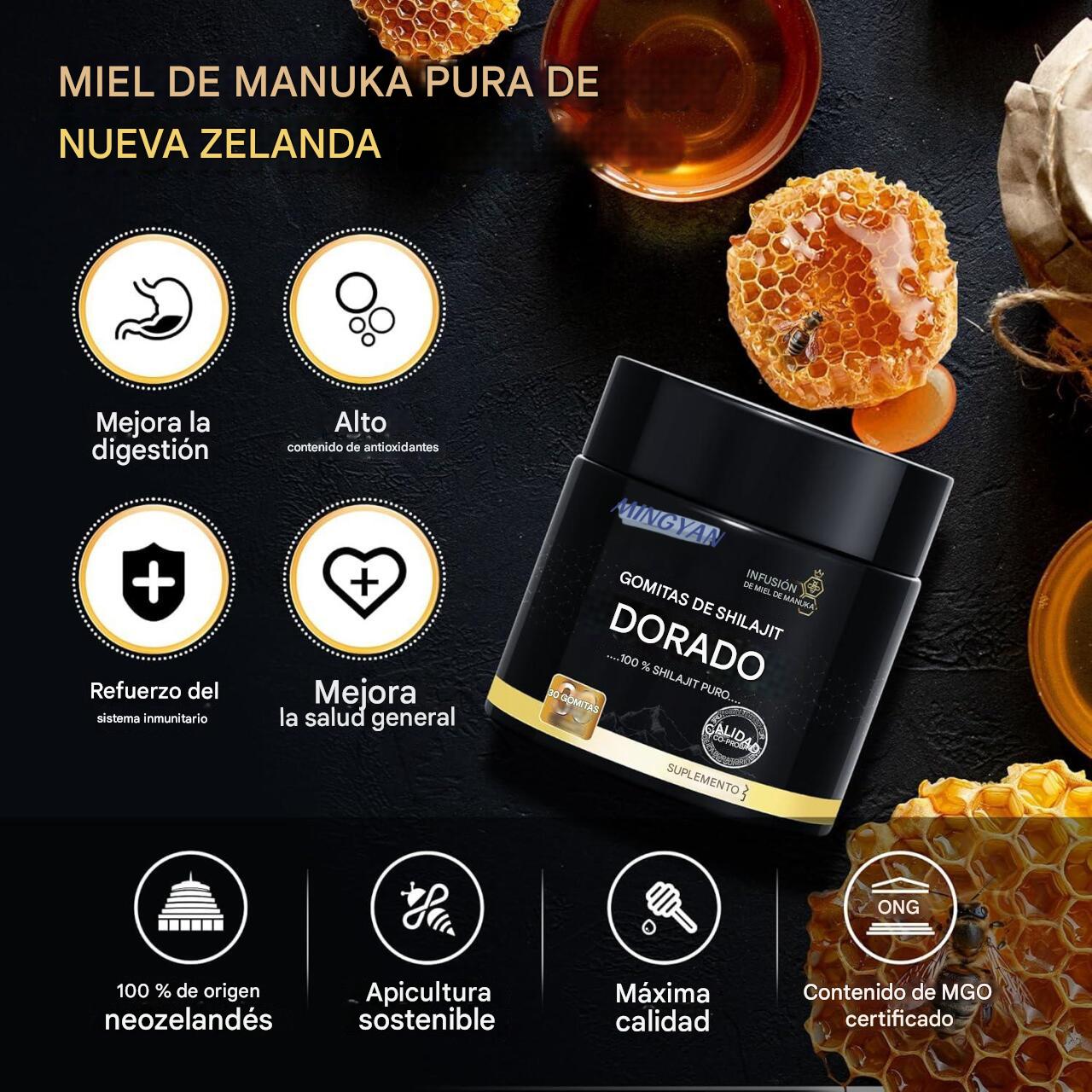 🍯 Gold Shilajit Gummies – Energía y Vitalidad Natural en Forma Deliciosa