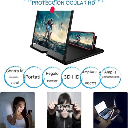 Amplificador pantalla para mejorar la experiencia de ver películas o trabajar desde casa.