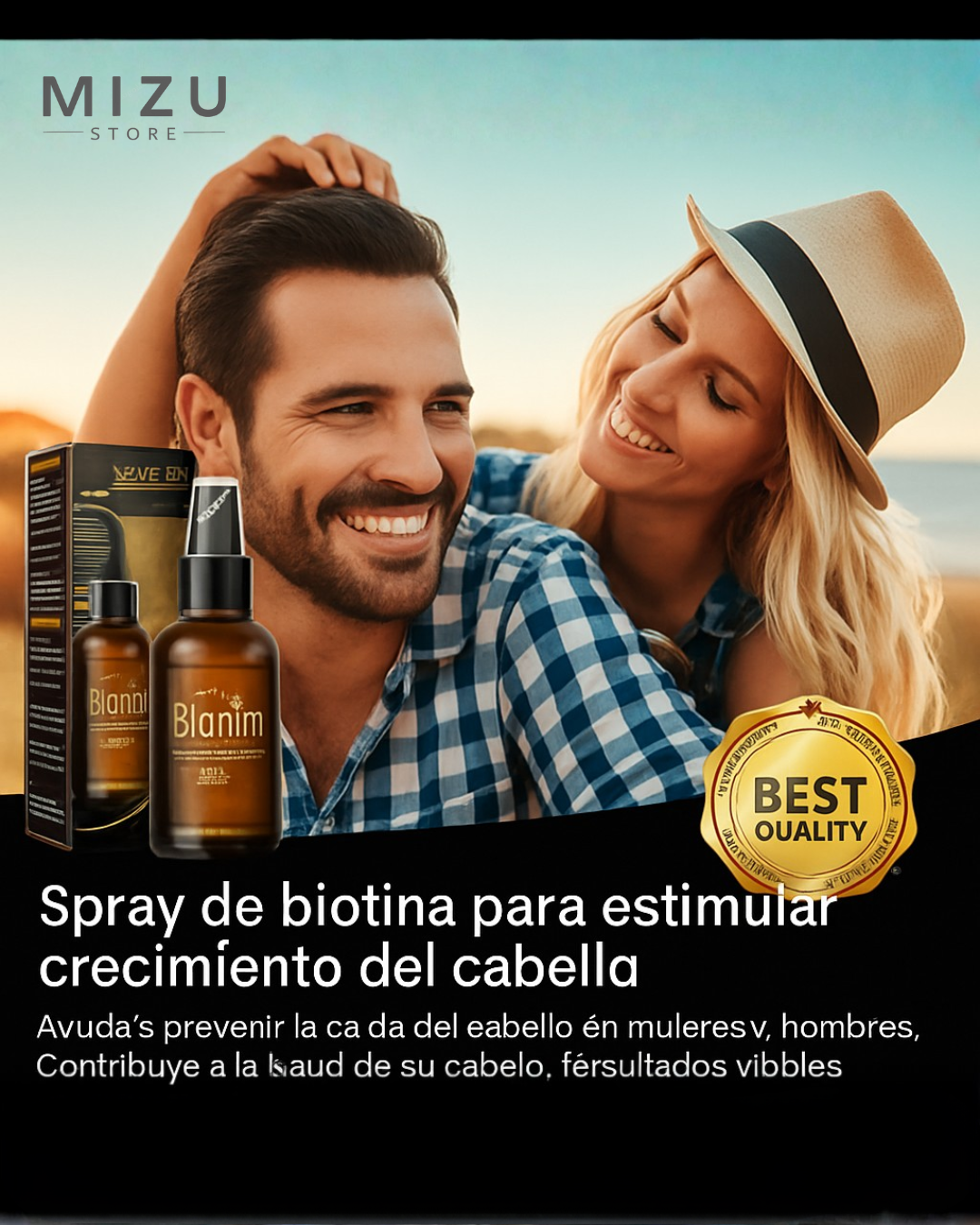 Spray Capilar con Biotina – Para  un cabello más fuerte y brillante