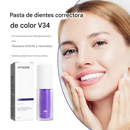 Blanqueador Dental Lila V34 para una sonrisa blanca y radiante