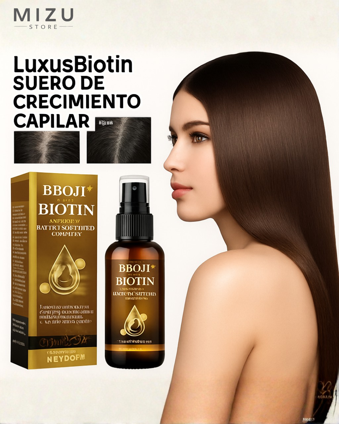 Spray Capilar con Biotina – Para  un cabello más fuerte y brillante