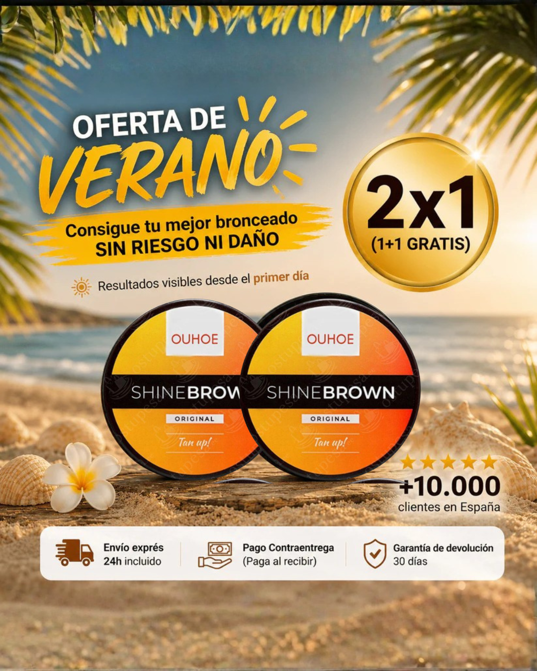 Crema Bronceadora para un bronceado rapido y natural"