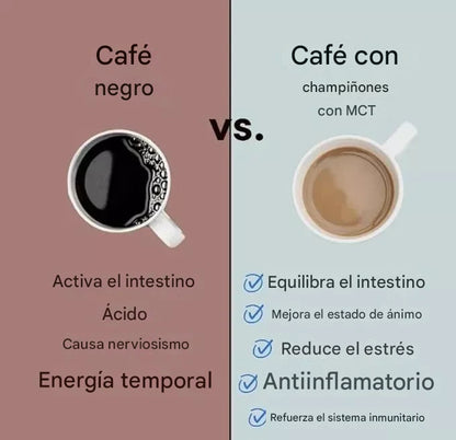 CAFE CON HONGOS RYZE para manténerse concentrado y equilibrado sin cafeina