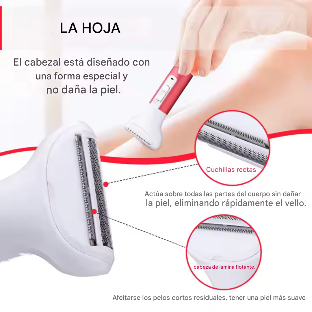 Kit de Depilación Eléctrica 4-en-1 para una piel suave y sin vellos