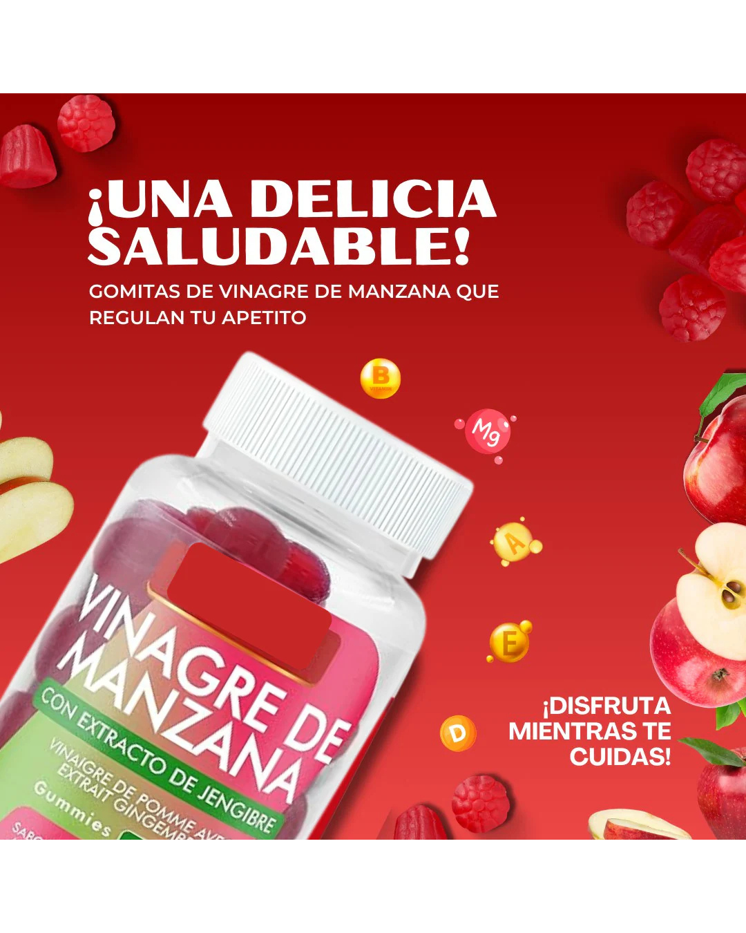 Gummies de Vinagre de Manzana – Apoyo Digestivo y Energía Natural