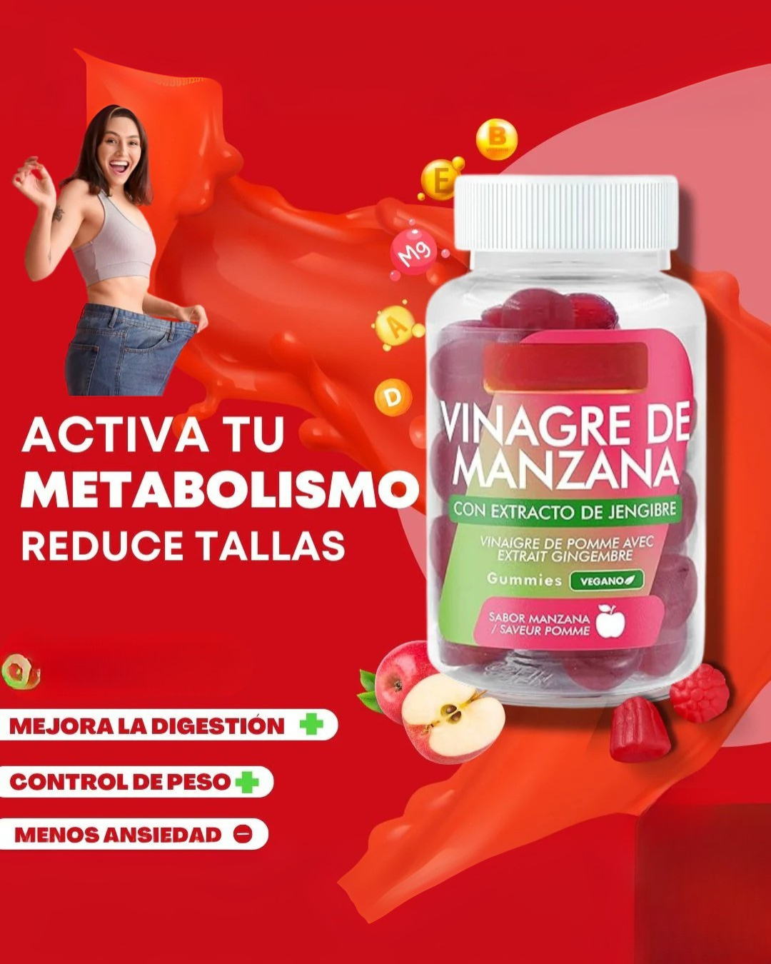 Gummies de Vinagre de Manzana – Apoyo Digestivo y Energía Natural