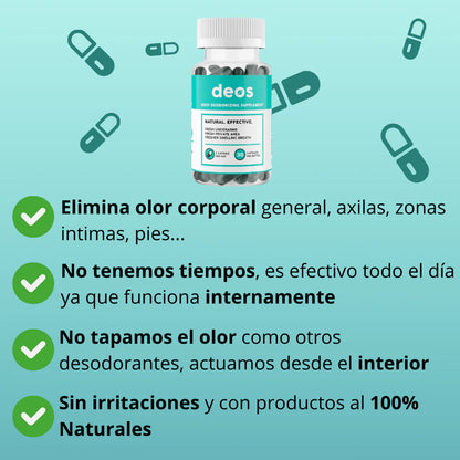 🌿 DEOS - Desodorizante Corporal en Cápsulas