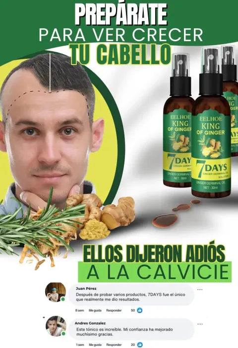 "Spray para el Crecimiento Capilar: Estimula el Crecimiento y Previene la Caída del Cabello"