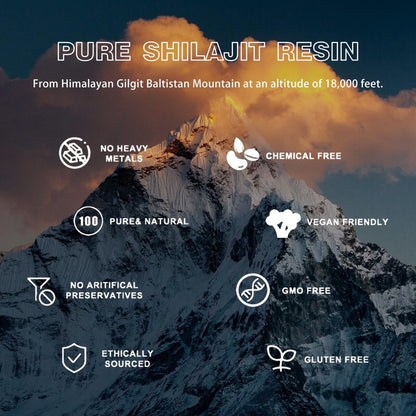 Resina orgánica pura del Himalaya SHILAJIT - Potenciador Sexual